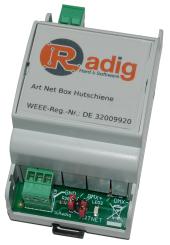 DMX Ethernet Box Hutschiene 